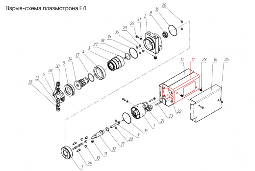 GST-100034 Кожух GST F4MB-XL в сборе